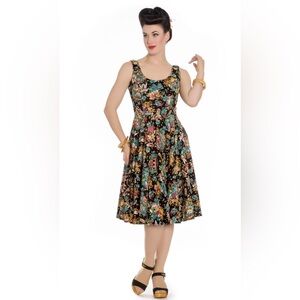 Hell Bunny - Fit & Flare Monte Carlo Casino Rockabilly Retro Midi Dress